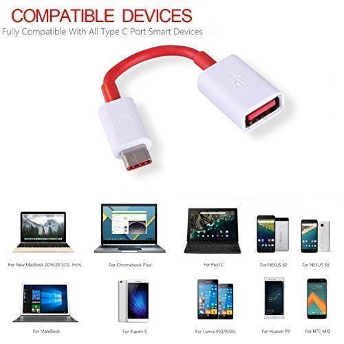 USB 3.0 to Type-C OTG Cable Male-Female Adapter Compatible with All C Type Supported Mobile Smartphone and Other Devices