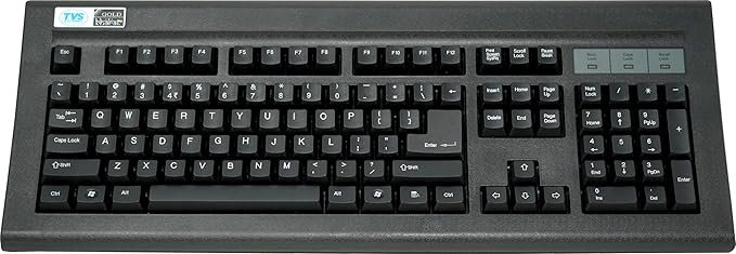 TVS ELECTRONICS Gold Prime Mechanical Wired Keyboard | Dustproof Key switches | Guaranteed 50 Million keystrokes | 1.5 Meter USB Cable, USB Gold Keyboard (Black)
