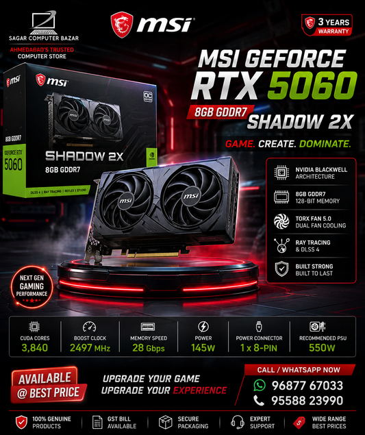 MSI GeForce RTX 5060 8G SHADOW 2X.